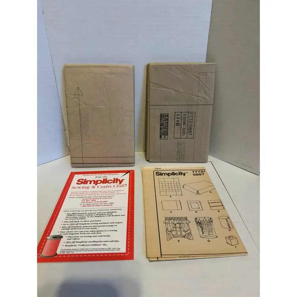 Vintage Simplicity 7772 Home Decorating Sewing Pattern Twin Bedding Curtains